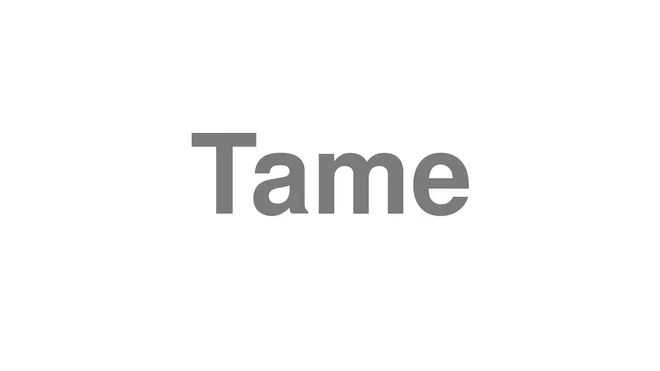 How to Pronounce Tame