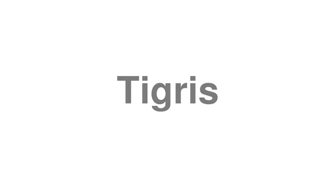 How to Pronounce Tigris
