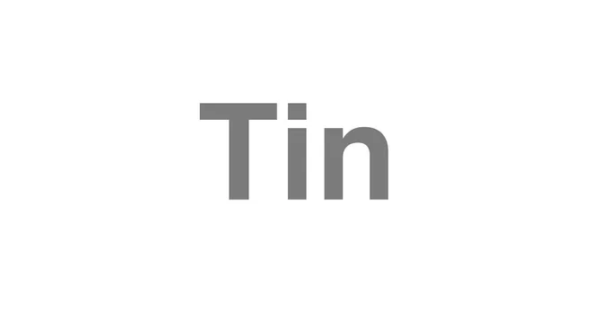 How to Pronounce Tin