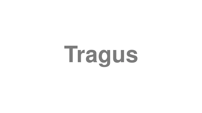 How to Pronounce Tragus