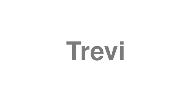 How to Pronounce Trevi
