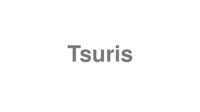How to Pronounce Tsuris