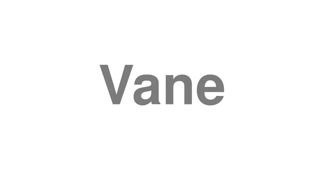 How to Pronounce Vane