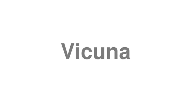 How to Pronounce Vicuna