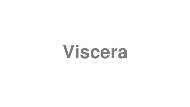 How to Pronounce Viscera