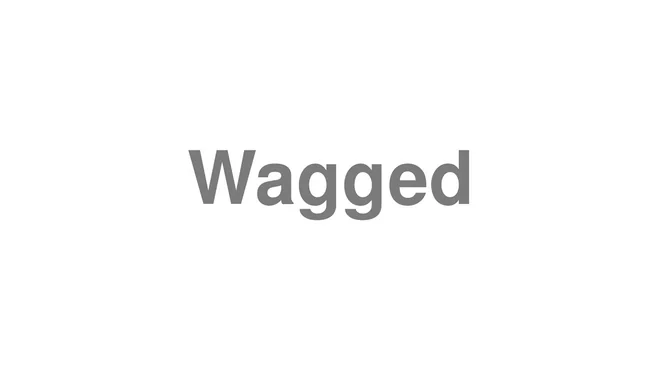 How to Pronounce Wagged