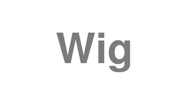 How to Pronounce Wig