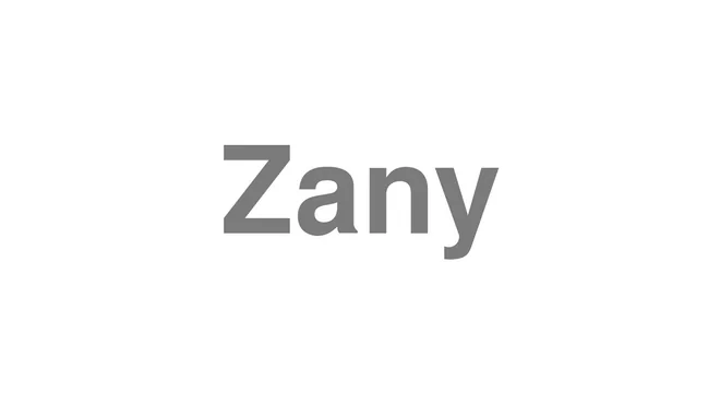 How to Pronounce Zany